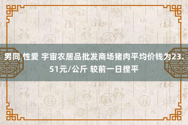 男同 性愛 宇宙农居品批发商场猪肉平均价钱为23.51元/公斤 较前一日捏平