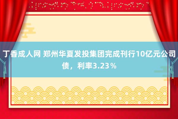 丁香成人网 郑州华夏发投集团完成刊行10亿元公司债，利率3.23％